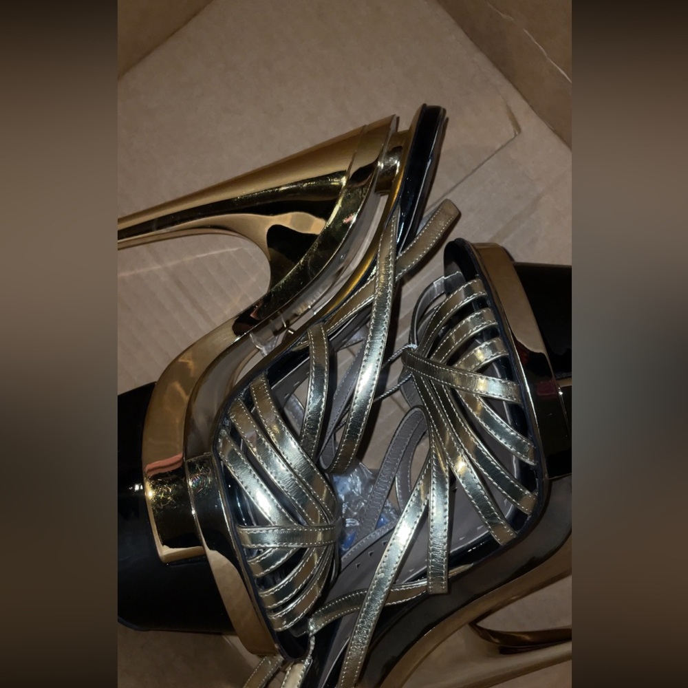 Vintage Versace S/S 2010 Triple Platform Sandal Heels
